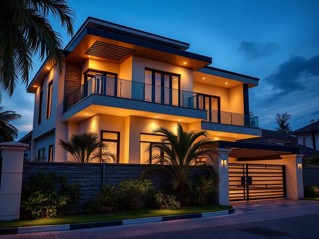 Propriété résidentielle luxueuse dans un environnement tropical